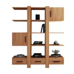 Bücherregal Mosniak mit Schubladen und Türen