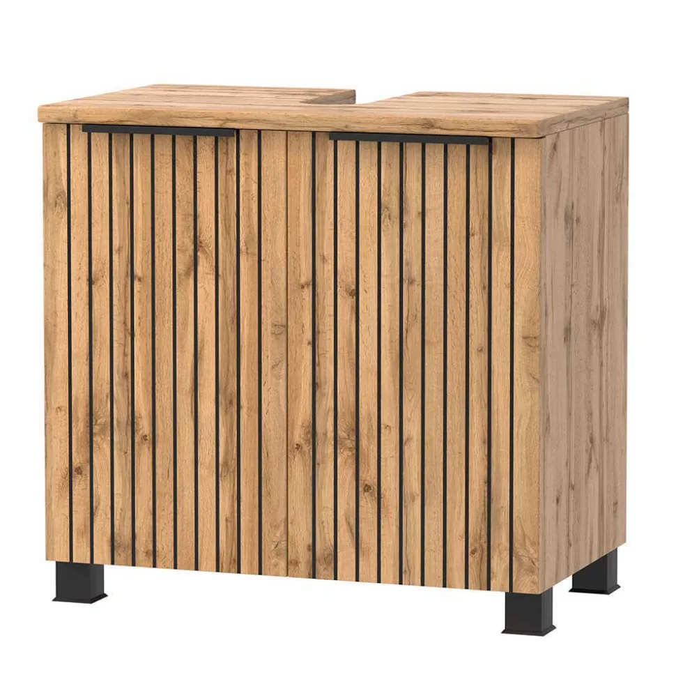 Beckenschrank & Spiegelschrank & Unterschrank - Crystoga (dreiteilig)