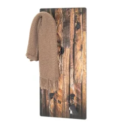 Bedruckte Garderobe im Vintage Holz Dekor - Cuyano