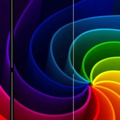 Bedruckter Paravent in Regenbogenfarben - Mapel