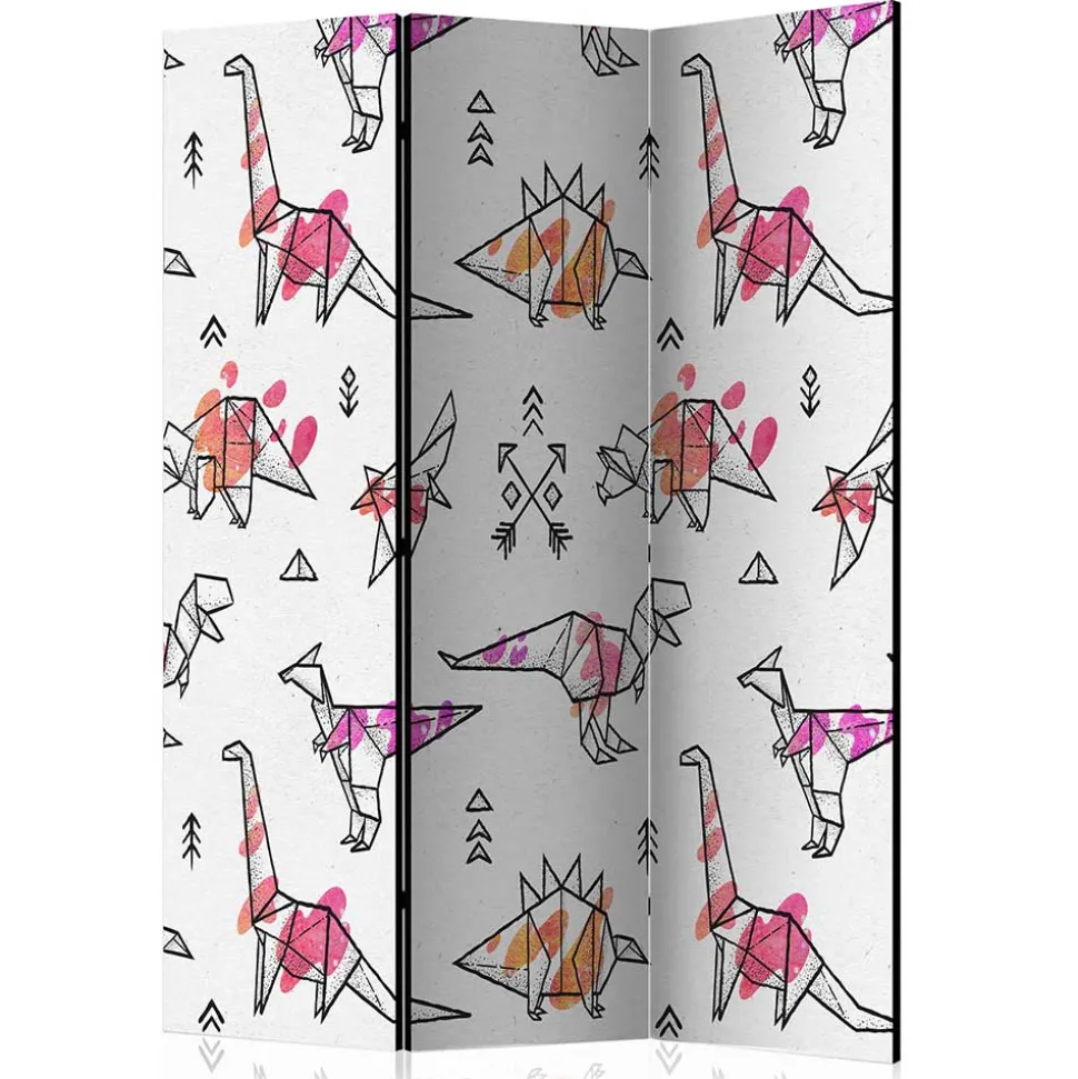 Bedruckter Paravent mit Origami Dinos - LittleBill