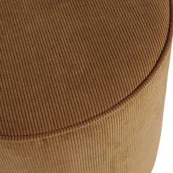 Beistellhocker aus Cord in Honigfarben - Sumatra