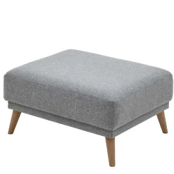 Beistellhocker aus Strukturstoff Grau - Lyanez