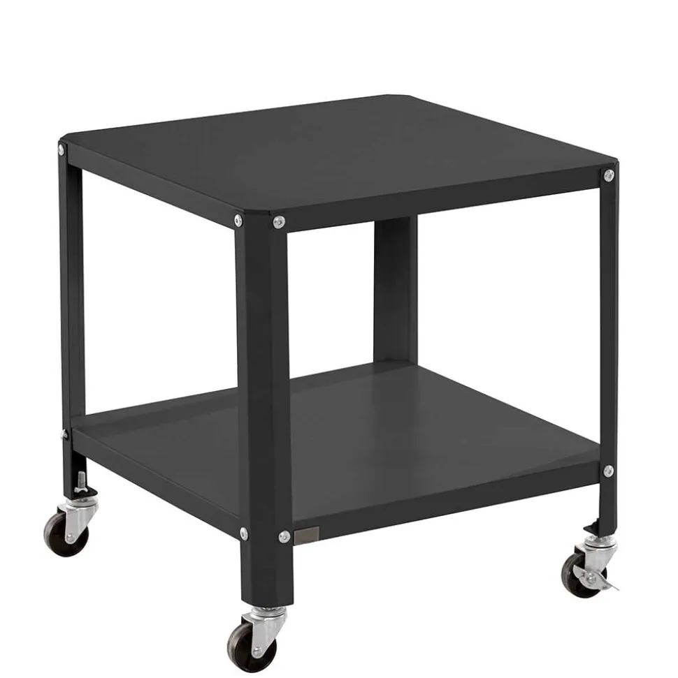 Beistelltisch auf Rollen in Schwarz - Holiday