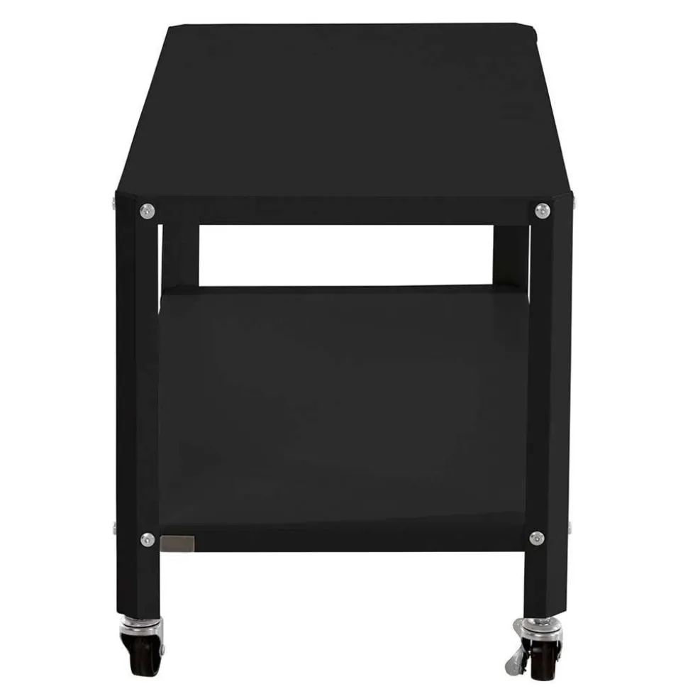 Beistelltisch auf Rollen in Schwarz - Holiday