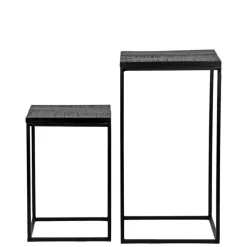 Beistelltisch Duo in Schwarz - Asnada (zweiteilig)