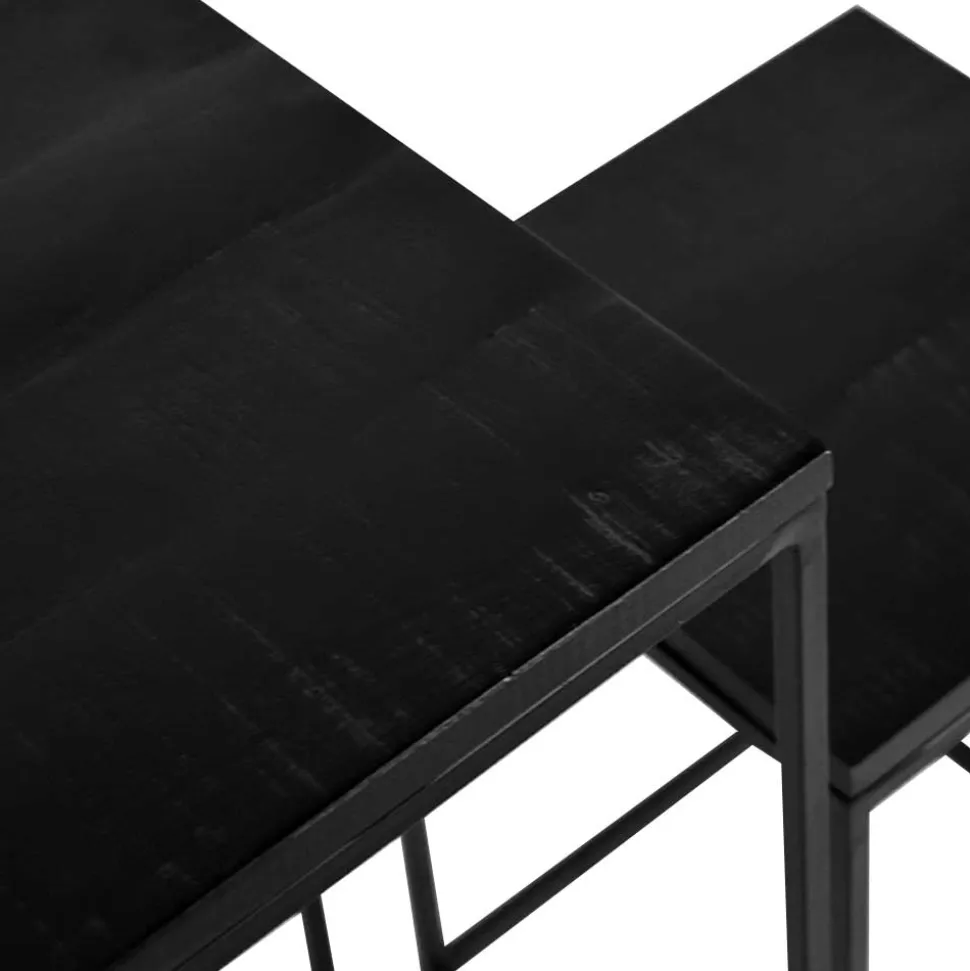 Beistelltisch Duo in Schwarz - Asnada (zweiteilig)