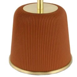 Beistelltisch in Gold mit Cognac Braun - Sambia