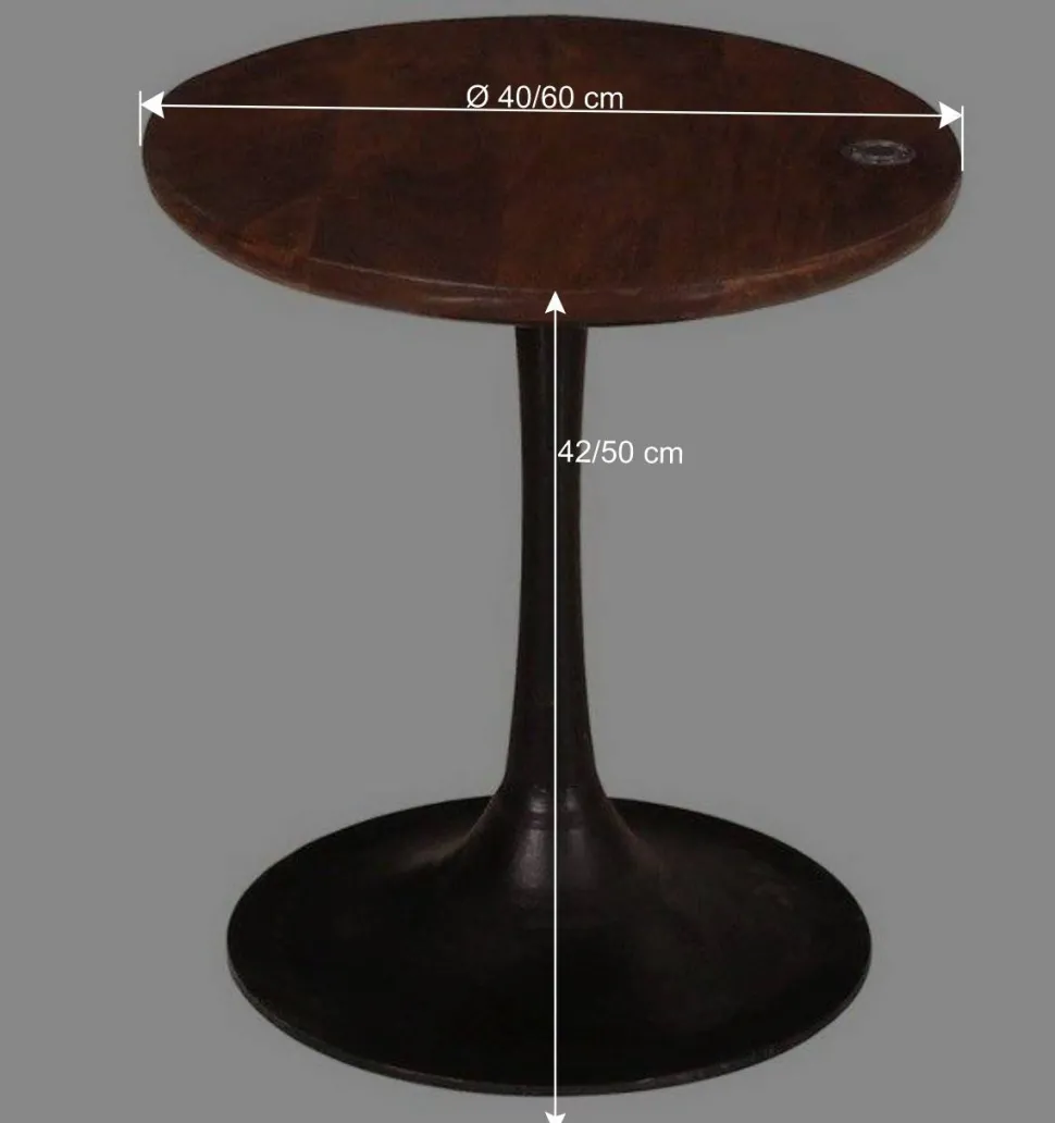 Beistelltisch in Rund mit Trompetenfuß - Offia