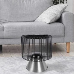 Beistelltisch in Schwarz Marmorplatte - Davork