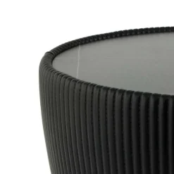 Beistelltisch in Schwarz Kunstleder - Viborg