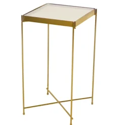 Beistelltisch mit Glasplatte quadratisch - Ponimo