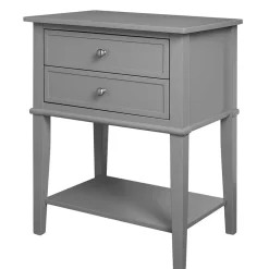 Beistelltisch mit Schubladen in Grau - Lurya