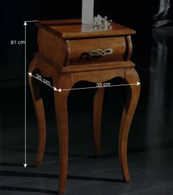 Beistelltisch mit Schublade in Nussbaumfarben - Motiz