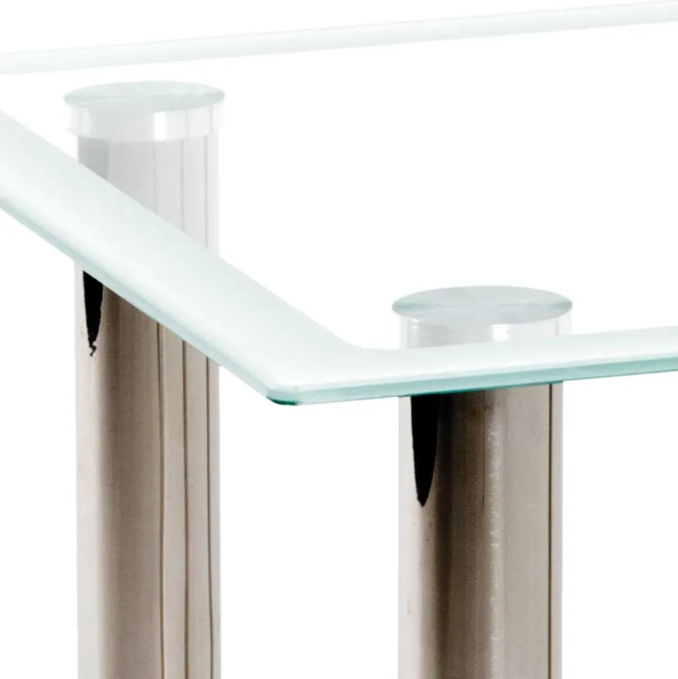 Beistelltisch mit zwei Glasplatten 40x46x40 cm - Ubinus