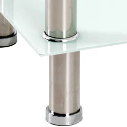 Beistelltisch mit zwei Glasplatten 40x46x40 cm - Ubinus