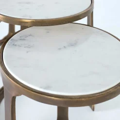 Beistelltisch Trio mit Marmorplatten - Manoja (dreiteilig)