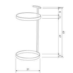 Beistelltische mit Strukturglasplatte - Shearme (zweiteilig)
