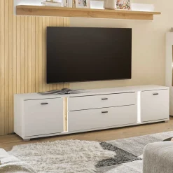 Beleuchtete TV Kommode mit 200 cm Breite - Racelyn