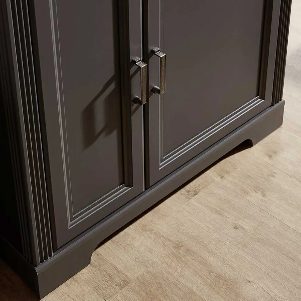 Beleuchtete TV Wohnwand Landhaus - Thumbs (vierteilig)