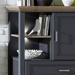 Beleuchtete TV Wohnwand Landhaus - Thumbs (vierteilig)