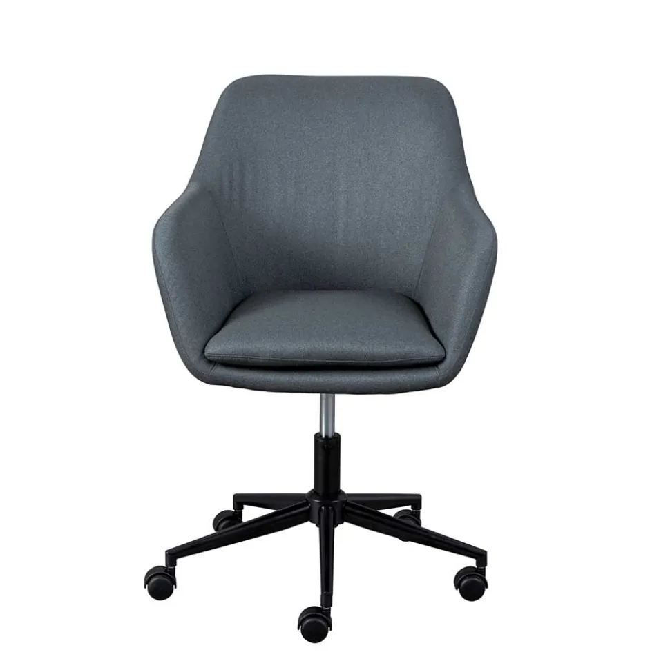 Bequemer Büro Polsterstuhl in Grau Stoff - Jayant