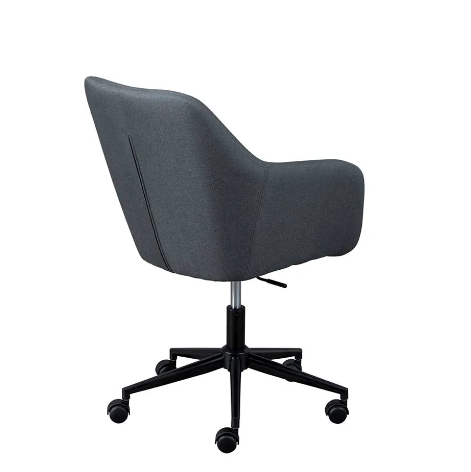 Bequemer Büro Polsterstuhl in Grau Stoff - Jayant