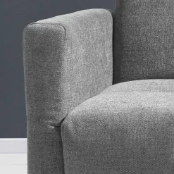 Bequemes Flachgewebe Faltsofa in Grau - Yirma