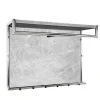 Beton Dekor Wandgarderobe Janana mit Metall verchromt