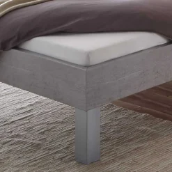 Betonoptik Bett & Nachtkommoden - Greyna (dreiteilig)