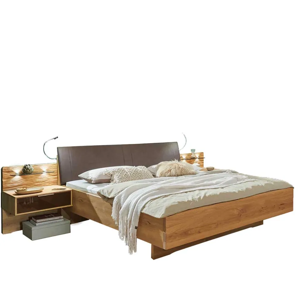 Bett & Nachtkommoden Kombi - Silberto (dreiteilig)