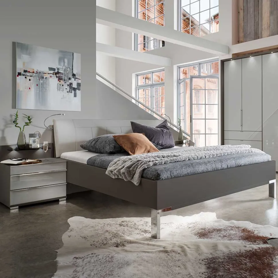 Bett & Nachtkommoden Set - Ocavado (dreiteilig)