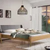 Bett aus Massivholz Eiche Hell - Borna