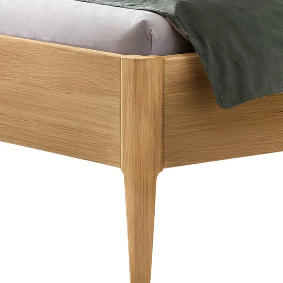 Bett aus Massivholz Eiche Hell - Borna