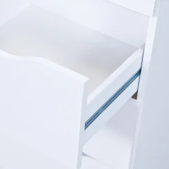 Bett Kommode Danjala in Weiß