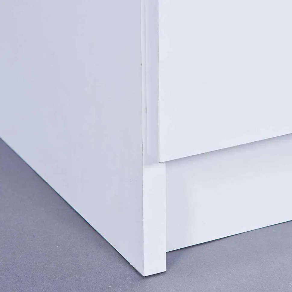 Bett Kommode Danjala in Weiß