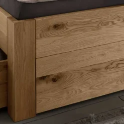 Bett mit vier Schubladen aus Wildeiche - Zennian (dreiteilig)