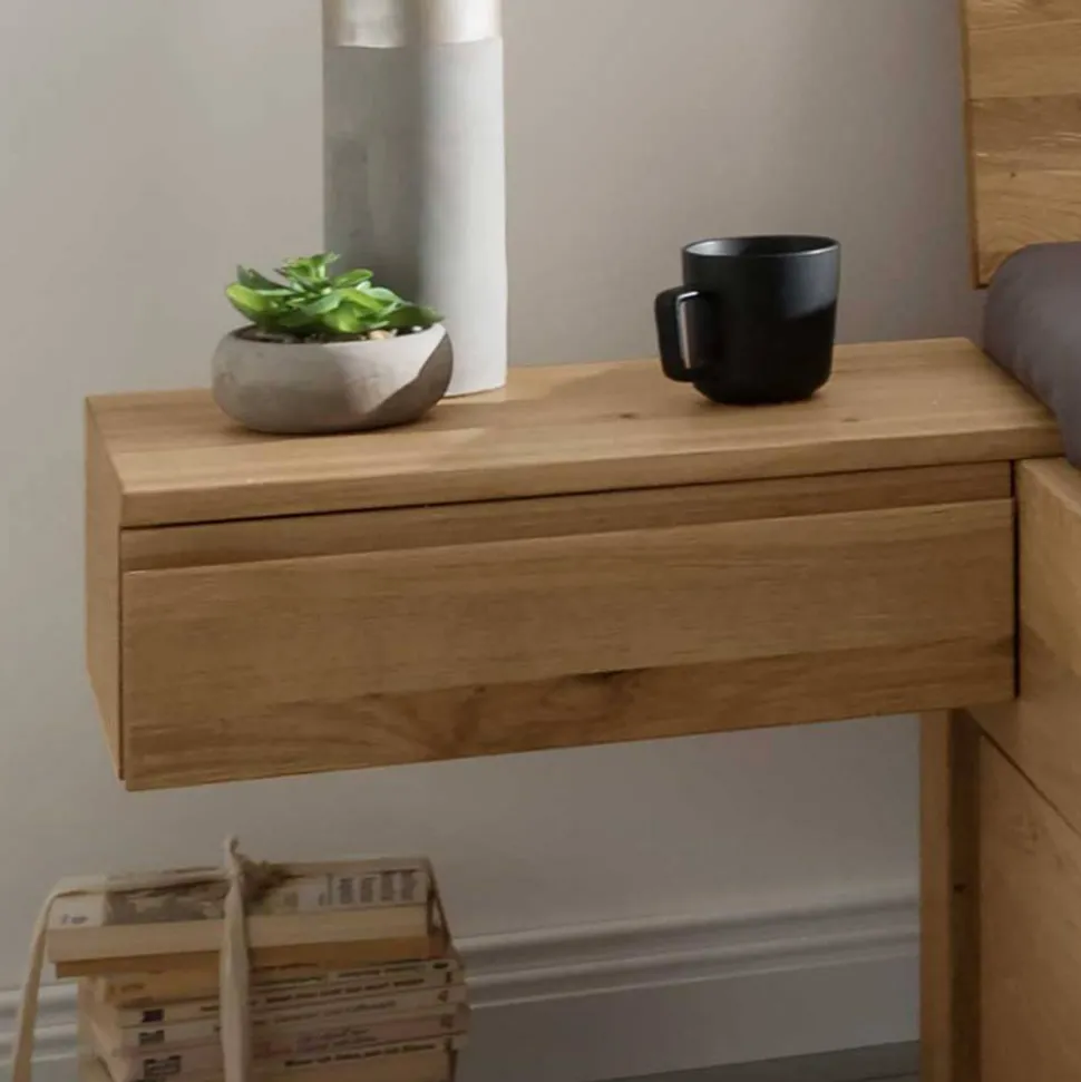 Bett mit vier Schubladen aus Wildeiche - Zennian (dreiteilig)