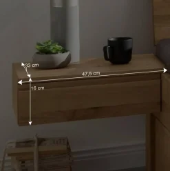 Bett mit vier Schubladen aus Wildeiche - Zennian (dreiteilig)