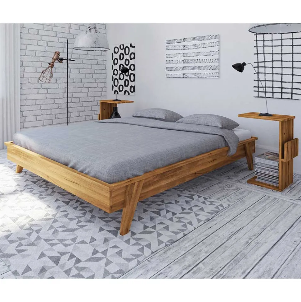 Bett ohne Kopfteil & Nachttische - Hardus (dreiteilig)