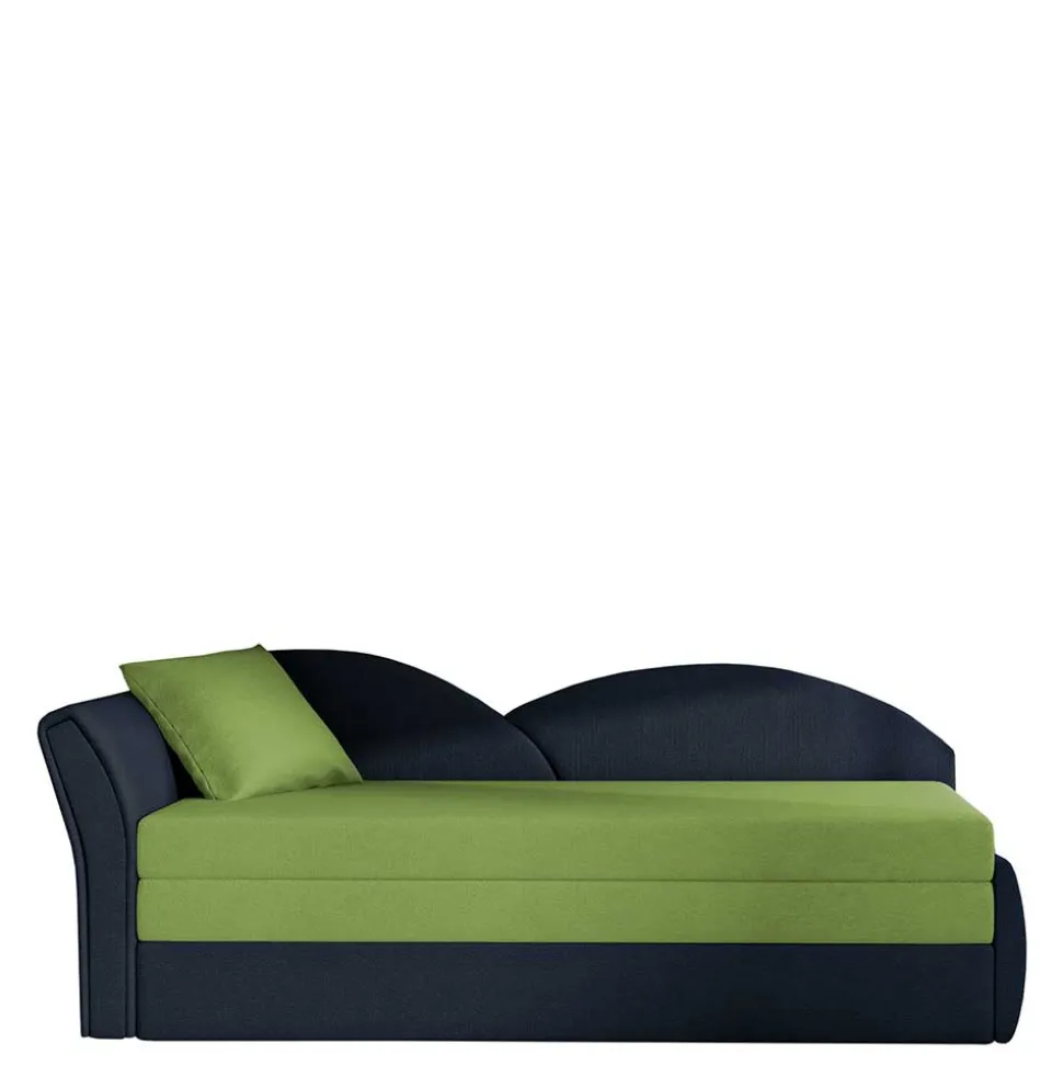 Bett Recamiere in Hellgrün und Dunkelblau - Cobagon
