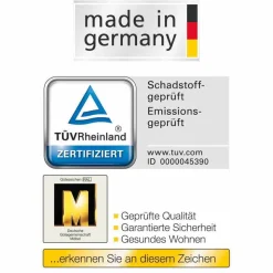 Bett und Nachtschrank Arneta in Weiß (zweiteilig)