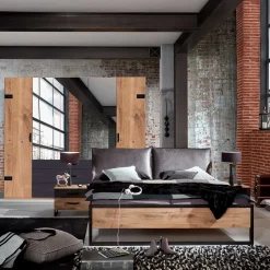 Bettanlage & Kleiderschrank Kombination - Bram (vierteilig)