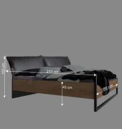 Bettanlage & Kleiderschrank Kombination - Bram (vierteilig)