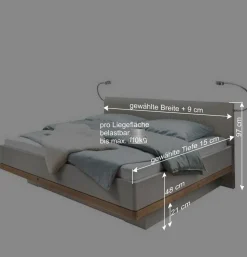 Bettanlage komplett - modernes Design - Crascanu (dreiteilig)