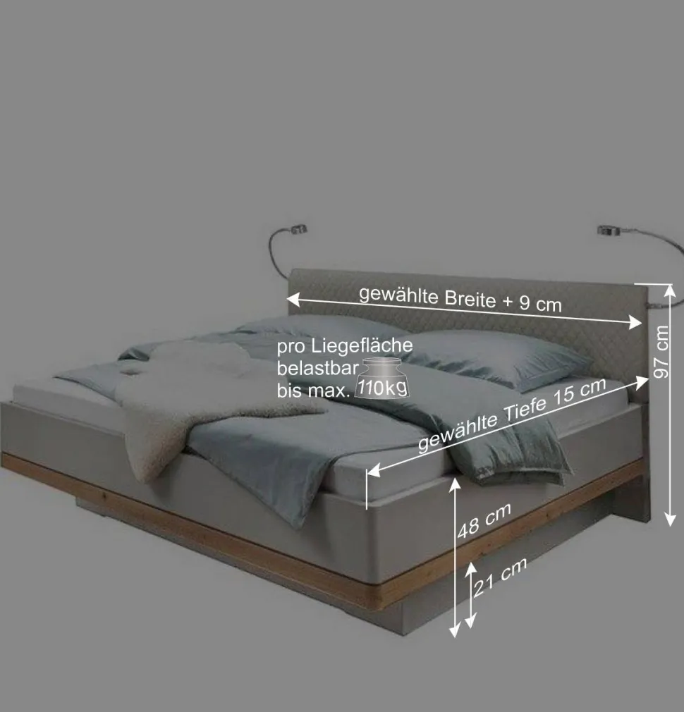 Bettanlage komplett - modernes Design - Crascanu (dreiteilig)