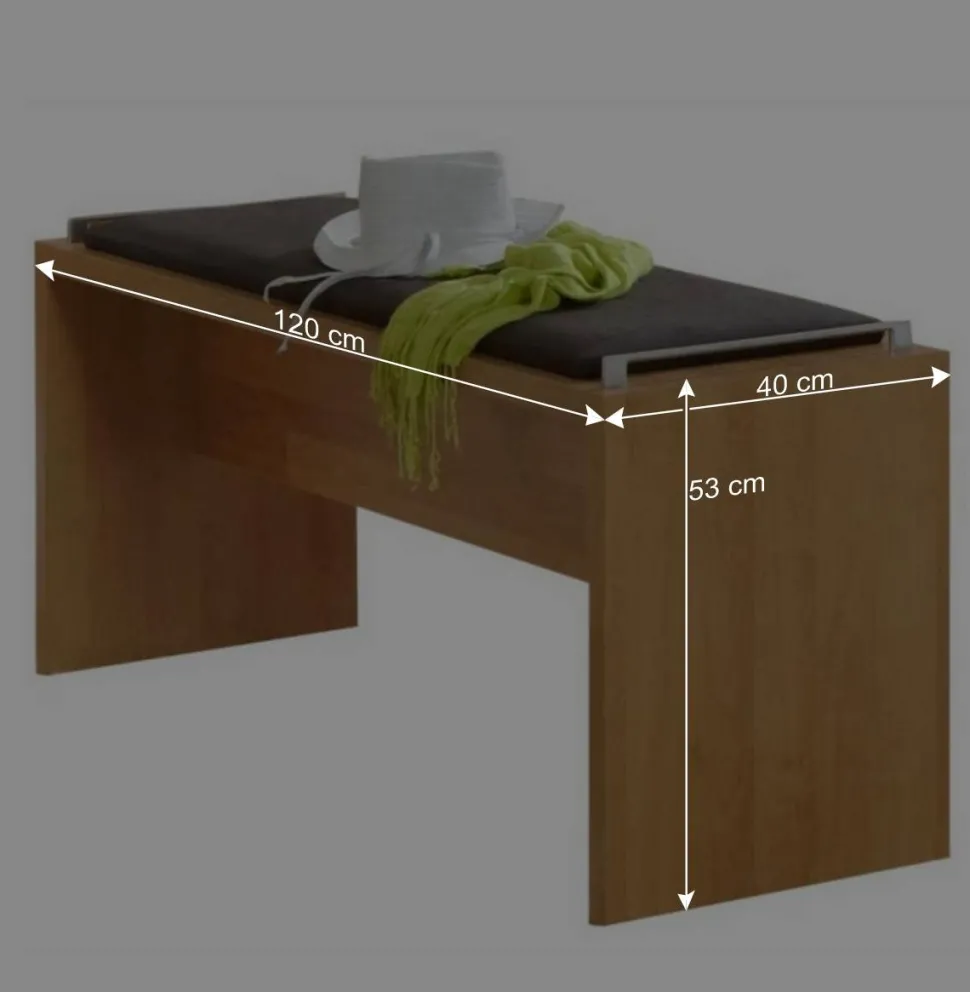 Bettbank Bordeaux in Erle Holzoptik