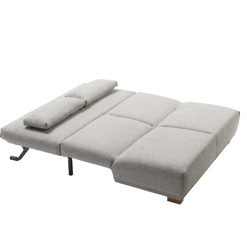 Bettcouch in Beige & Eiche - Memphis