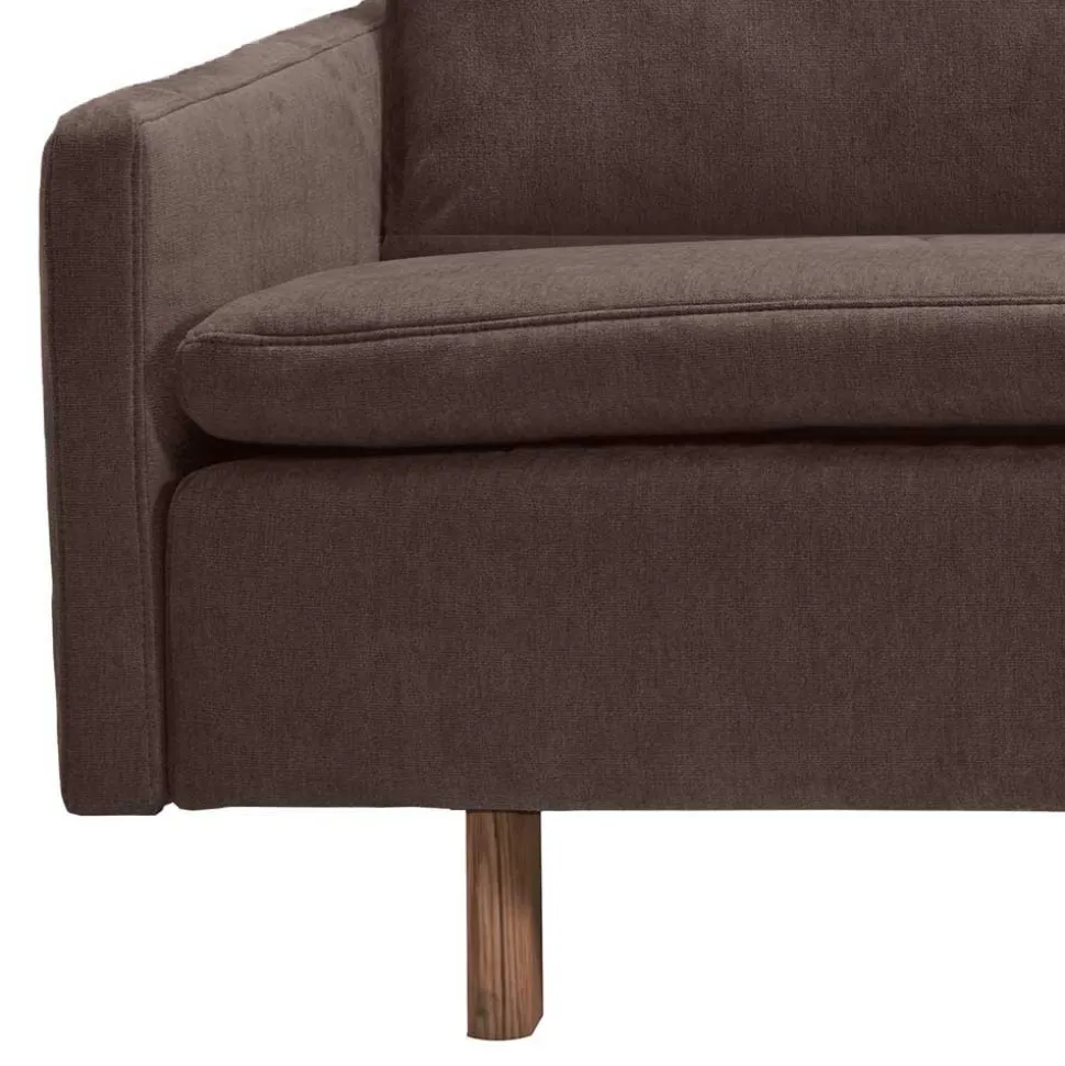 Bettcouch in Dunkelbraun mit Eiche - Conpact