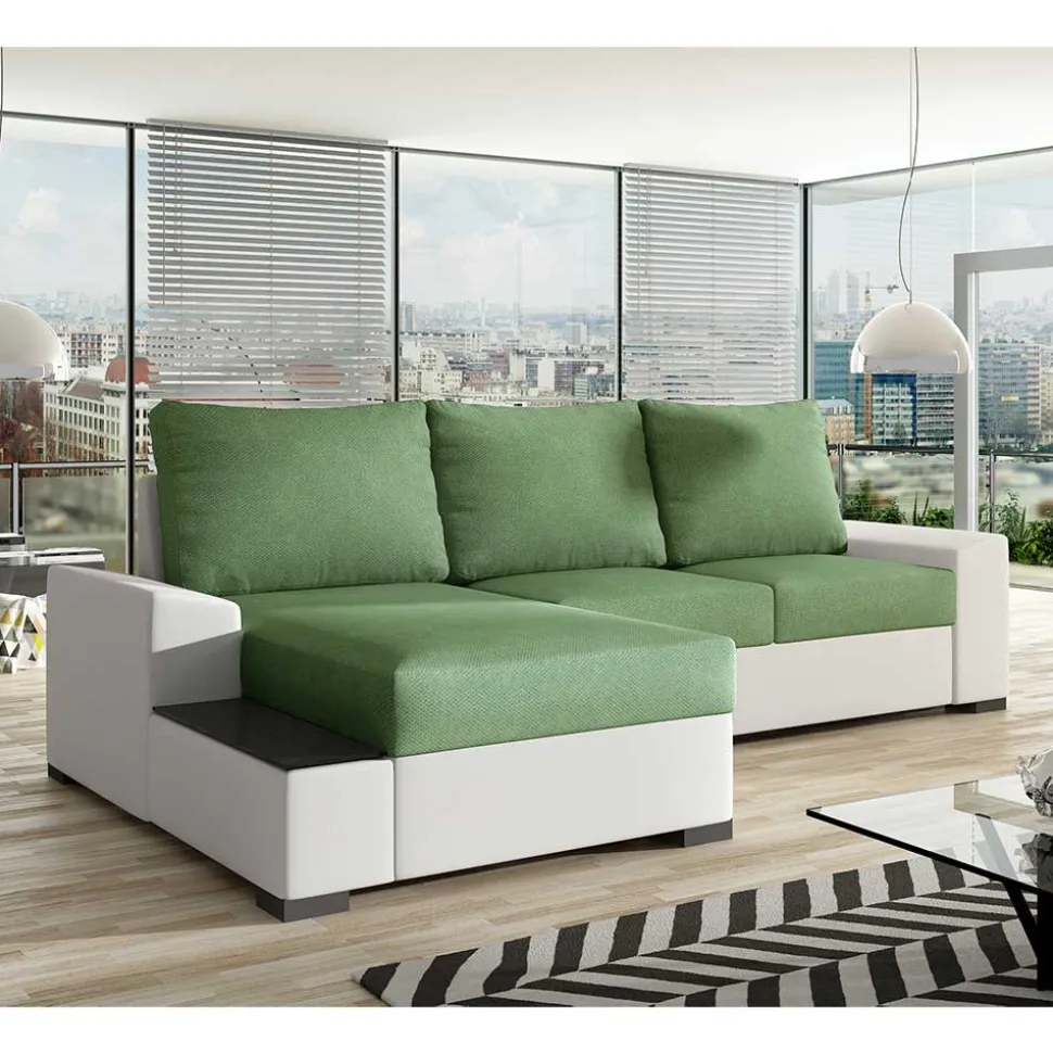 Bettcouch in Hellgrün und Weiß - Toskana